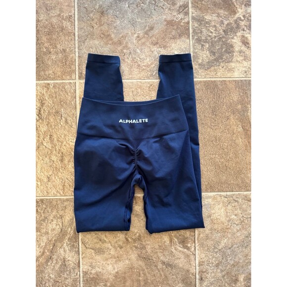 Alphalete Amplify Leggings Tuxedo Blue Size Small - Picture 2 of 8